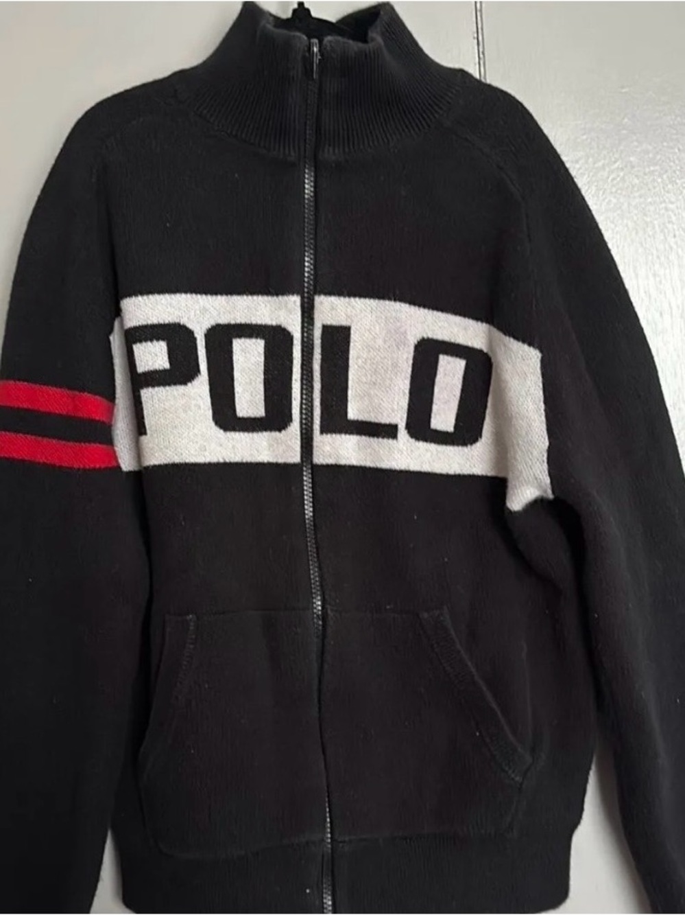 Polo Ralph Lauren Boys Reversible Big Pony Full-Zip Sweater - Size 6